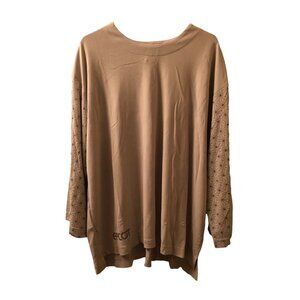 NEW Disney Gray Scoop Neck 3/4 Sleeve Shirt XL